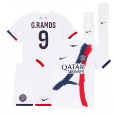 Paris Saint-Germain Goncalo Ramos #9 Bortedraktsett Barn 2024-25 Kortermet (+ korte bukser)